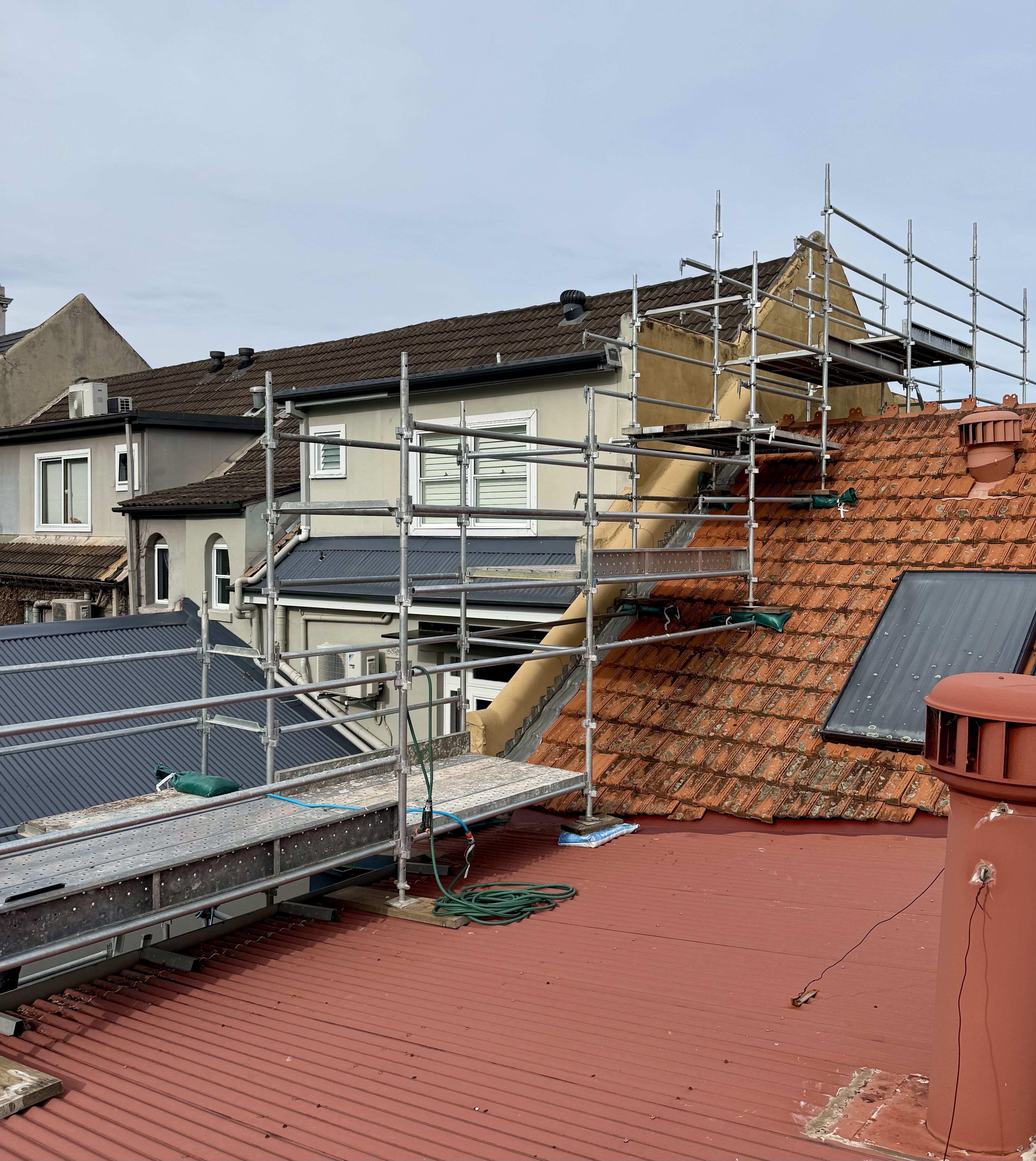 Scaffolding rooftop access project North Sydney